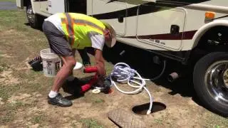 Motorhome Sewer Hookup at Ver-El RV Park and Campground