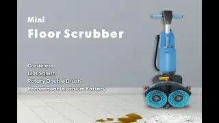 D1 Compact Battery Powered Twin Brush Floor Scrubber