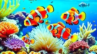 aquarium relaxing fish tank 4k. ocean reef tank no music no talking asmr relax sleep meditation асмр