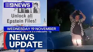 Epstein files to be made public; Mad motorcyclist faces court | 9 News Australia