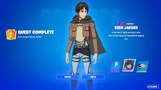How to Unlock Eren Jaeger Skin in Fortnite (All Eren Jaeger Challenges Rewards)