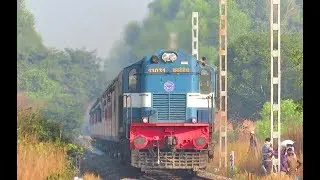 High speed diesel trains over gradients : Konkan Railway winter action!