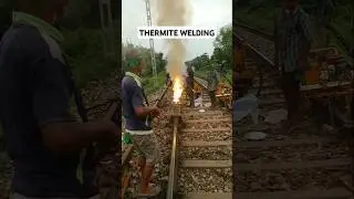 Thermite Welding at NF Railway #railwork #railway #indianrailways #trr #welding