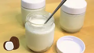 ДОМАШНИЙ веганский ЙОГУРТ с пробиотиками 😍 ВЕГАНСКИЙ домашний КОКОСОВЫЙ йогурт 💚 LIDL Йогурт Йогурт