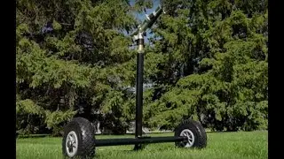 Strongway Wheeled Sprinkler - 1in. Sprinkler Head with 3 Nozzles, 8in. Rubber Tires