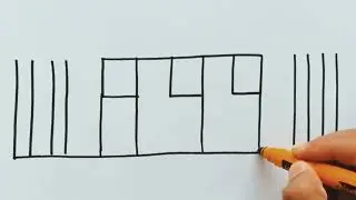 How to Draw Taj Mahal Picture from number 44 | Very Easy Drawing