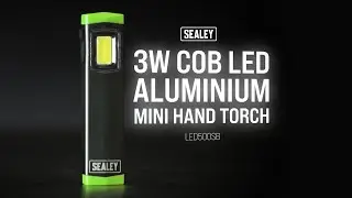 Миниатюрный ручной светодиодный фонарик Sealey COB мощностью 3 Вт в алюминиевом корпусе - LED500SB