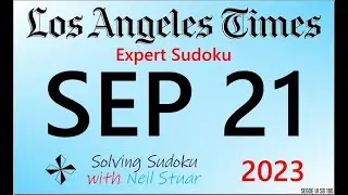 LA Times  Expert Sudoku, Sep 21, 2023