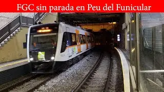 Trenes de FGC sin parada en Peu del Funicular