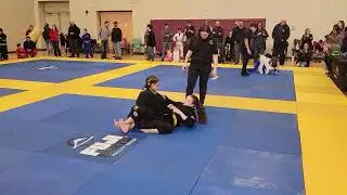 Fast Submission Win In Female BJJ White Belt Youth Match