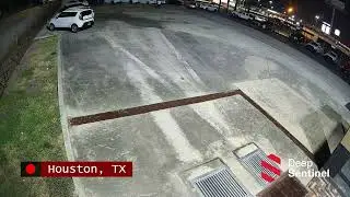 Real-Time Security Stops Trespasser at Houston Auto Dealership | Deep Sentinel Stopped