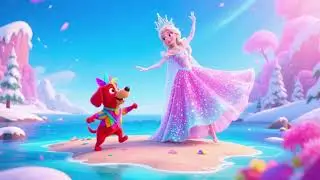 Elsa & Little Red Dog Island Dance | Part 2 Fun Kids Adventure 🐶💃