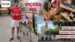 Vi&ccedil;osa MG - Shoppings, Pra&ccedil;as, Igreja, Supermercados, Loja de Brinquedo e Sacol&atilde;o - Vlog