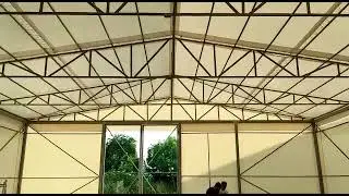 Cort depozitare acoperit cu prelata alba 900 gr/m2