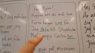 Skriv ett brev om förra helgen