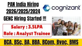 Cognizant Hiring Freshers 2026 Tamil | Coimbatore IT Jobs | BCom / BSc / BCA Jobs | Off Campus 2026