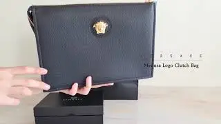 Versace Unboxing - MEDUSA LEATHER POUCH  BAG 베르사체 클러치