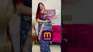 Meesho daily wear saree haul || Rs-600 #meeshosareehaulonlineshopping #meesho