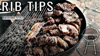 How to Prepare/Cut Rip Tips| Easy Rip Tips Recipe| Rip Tips on Weber Kettle| How to Smoke Rib Tips