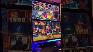 Conan Free Spins Feature on a max bet! #slot #casinogame