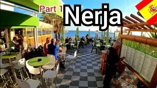 ⁴ᴷ NERJA sunset walk 🇪🇸 Costa del sol, Andalusia, Spain 4K (part 1)