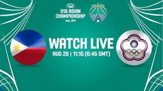 Philippines v Chinese Taipei | Full Basketball Game | FIBA U18 Asian Championship 2022