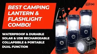 Best Camping Lantern & Flashlight Combo! 🔦 Collapsible LED Light with Solar & USB Charging