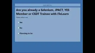 Job Placement and Certified Training. Day 1. CSDT(Certified Selenium Developer Training)