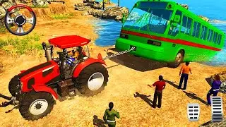 The tractor is towing a heavy vehicle pull - Android gameplay