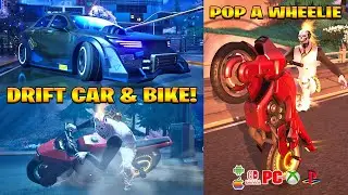 How to DRIFT Nitro Drifter & Rogue Bike in Fortnite (Drifter & Rogue Bike Location) Pop a Wheelie!