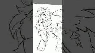Rainbow Dash drawing. It was a bit bleary 😅