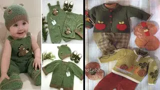 Amazing newborn baby sweater design/Hand knitted beautiful woolen sweater set design for babies