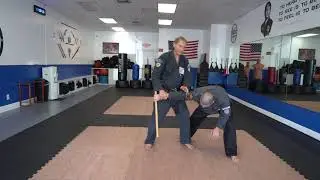 Executing the American Kenpo technique Obstructing the Storm
