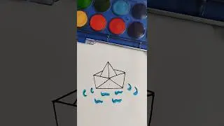 Paper ship drawing easy #drawings #art #trending #viral