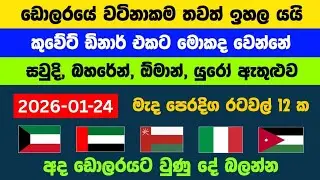 🛑 කුවේට් ඩිනාර් එකට මොකද මේ වෙන්නේ | foreign currency exchange rate today | collection | 2026-01-24