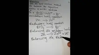 CH110 BALANCING REDOX EQUATIONS IN ACIDIC MEDIUM 
