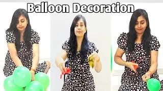 Balloon Decoration idea🎈| Christmas tree With balloon 🎅🎄 | How to make Balloon Pillars at home 