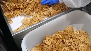 Crispy Lotus Root Chips Processing Factory Renkon Chips Peeling Slicing Frying Machine