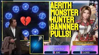 HEARTBREAKING PULLS for Aerith Monster Hunter Banner 😭 - FF7 Ever Crisis