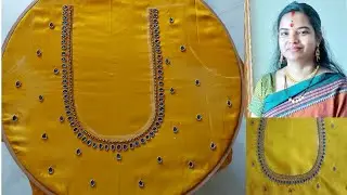 #Maggam work అవసరం లేకుండా #Normal-Needle తో మీ blouse ni Same Aari designer blouse ga మార్చుకోండి