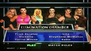 WWE Women's Elimination Chamber Ft. Trish Stratus Lita Victoria Torrie Wilson Stephanie & Sable