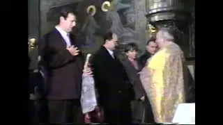 Logodnă oficiată de preotul Goia la Biserica cu Lună din Oradea în 25 Februarie 1995