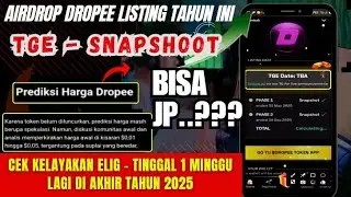 PRICE PREDICTION AIRDROP DROPEE PER TOKEN || AIRDROP DROPEE UPDATE TODAY