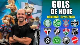 ⚽️ TODOS OS GOLS DESTE DOMINGO 02/11/2025 GOLS DE HOJE, GOLS DO BRASILEIR&Atilde;O S&Eacute;RIES A, B E COPAS
