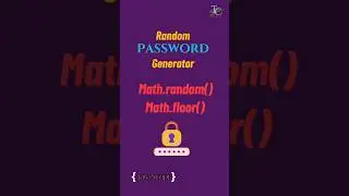 random password generator using Math.random() method | #javascript tutorial in 1 minutes