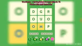 Wordbrain  1 Spring Event Answers March 18
