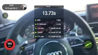 Audi S6 C7 stock 0-100,1/4mile,100-200