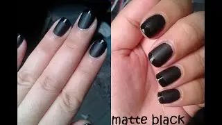 NAIL ART: French tip Matte black