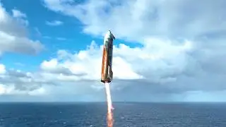 Starship landing burn and splashdown on Flight 10  - surreal 4K close up footage!