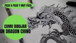 Cómo Dibujar Un Dragon Chino Paso a Paso Muy fácil
